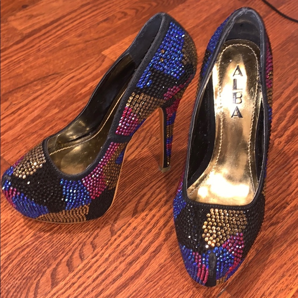 HP🎉 Alba Sparkly Studded Colorful Heels Women’s
